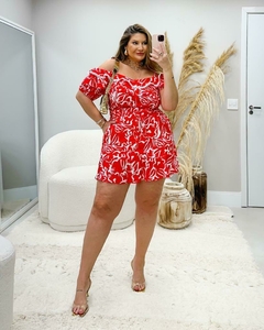 Conjunto Gabriela Estampado - ( Cropped Ciganinha + Short Saia ) na internet