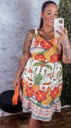 Vestido Curto Giovanna Estampado Inspiração Farm