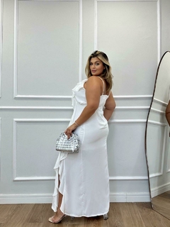 Vestido Longo Isadora com Fenda e Alças Reguláveis - comprar online