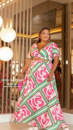 Vestido Longo Estampado Tânia