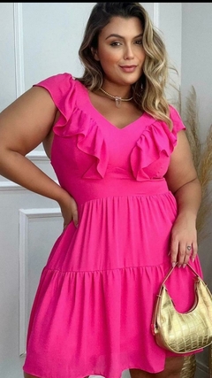 Vestido Curto Crepe Laura Decote V - comprar online