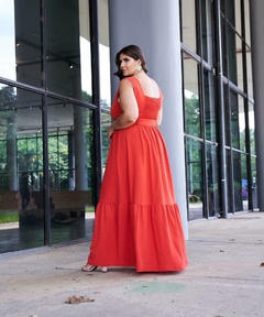 Vestido Longo Roberta - Moda Feminina Plus Size que valoriza suas curvas - Boutique Deva Rodrigues Plus - Curitiba