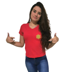 Camiseta Feminina Gola V Cellos Vertical Signature Premium