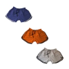 Kit Short Feminino Tactel Cellos Basic Azul Marinho+Laranja+Prata