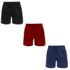 Kit Short Bermuda Tactel Ezok Basic Preto+Vermelho+Azul Marinho