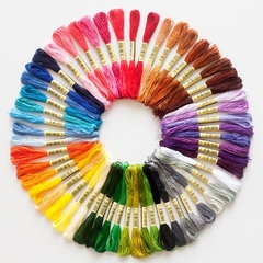 50 Peças Linhas de Meada Diversas Cores
