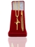 Conjunto Grumet 4mm (70cm) + Pulseira Com Pingente De Brinde Fé Banhado Ouro 18k