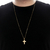 Corrente Veneziana 72cm Com Pingente De Brinde Cruz Pai Nosso Banhado Ouro 18 k - comprar online