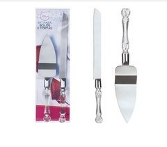 Imagem do Kit Para Bolos E Tortas Carretilha Dupla Cortador Fatiador