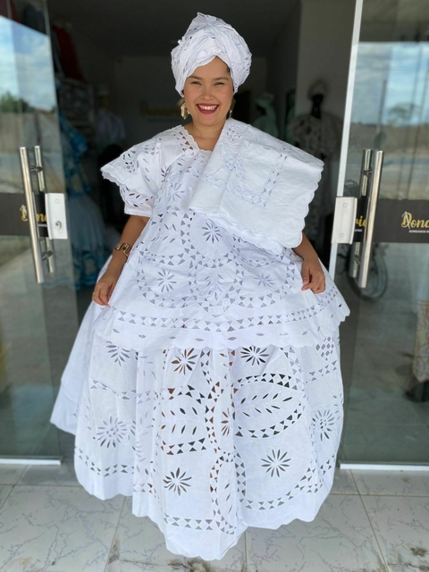 Conjunto Baiana Bordado Caseado com 6 peças (Caseada)