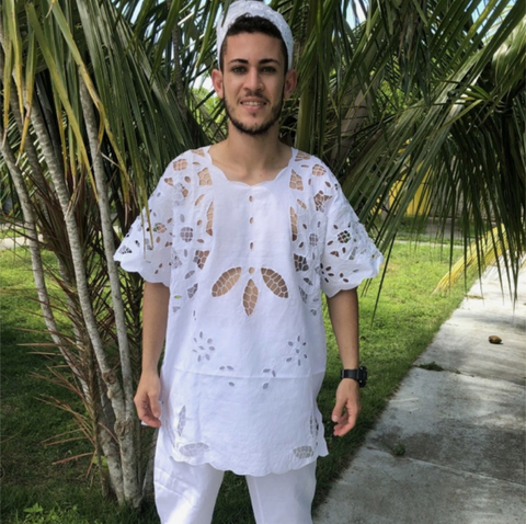 Conjunto Masculino - Branco Bordado Rechilieu (Jaleco) - comprar online