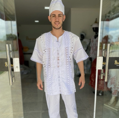 Conjunto Masculino - Branco com detalhes em Gripir - comprar online