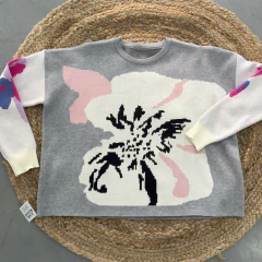 SWEATER JACKARD FLOR - amarulas