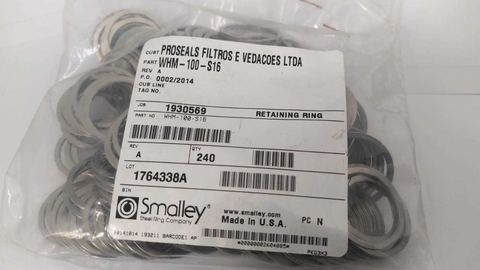 ANEL DE RETENÇÃO WHM-100 AÇO INOX 316 - SMALLEY