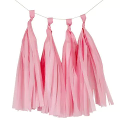 Festón de Flecos Rosado Claro x5 unidades