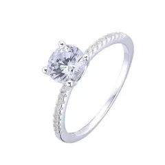P3188 - Anillo con cubics, Plata 925. - comprar online