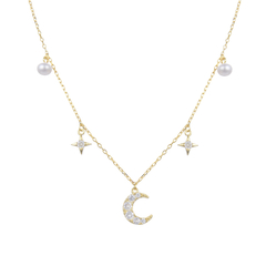 P2586 - Cadena + Dije con Cubics, Plata 925 + Baño de Oro. - comprar online
