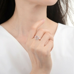 P2833 - Anillo Corazon con cubics, Plata 925. en internet
