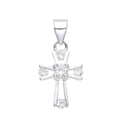P3161 - Dije Cruz con cubics, Plata 925. - comprar online