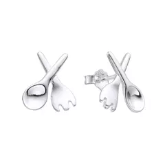 P3109 - Aros Cuchara y Tenedor, Plata 925. - comprar online