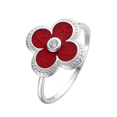 P2612 - Anillo Van Cleef con cubics, Plata 925. - comprar online