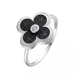 P2613 - Anillo Van Cleef con cubics, Plata 925. - comprar online