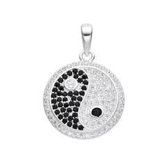 P3141 - Dije ying Yang con cubics, Plata 925. - comprar online