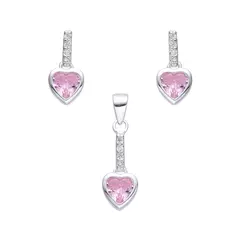 Set Aros + Dije con cubics, Plata 925. - comprar online