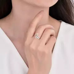 P2620 - Anillo Ajustable con cubics, Plata 925. en internet