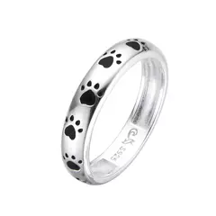 P2597 - Anillo de Huellas Esmaltado, Plata 925. - comprar online