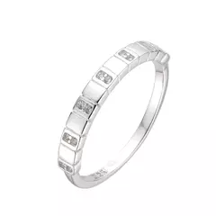 P2605 - Anillo con Cubics Plata 925. - comprar online