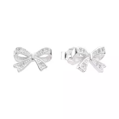 P3039 - Aros de Lazo con cubics, Plata 925. - comprar online