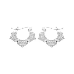 P2520 - Aros con Cubics, Plata 925. - comprar online