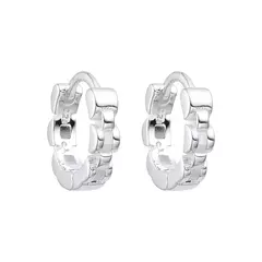 P2783 - Huggies de Eslabones, Plata 925. - comprar online