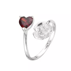 P2621 - Anillo Ajustable con cubics, Plata 925. - comprar online