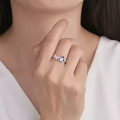P2604 - Anillo con Cubics Plata 925. en internet