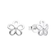 P2998 - Aros de flor, Plata 925. - comprar online
