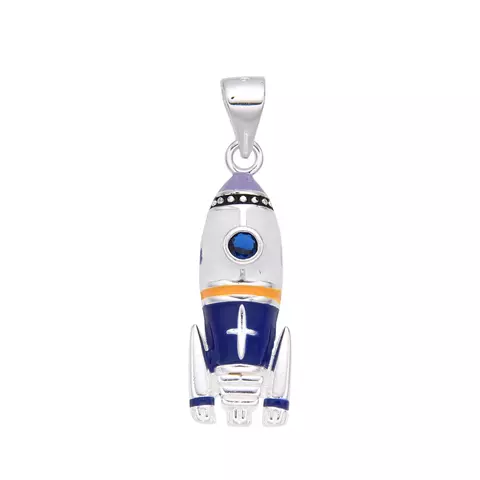 P2641 - Dije Cohete con cubics, Plata 925. - comprar online