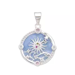 P2937 - Dije Talimanes Cosmicos con cubics, Plata 925. - comprar online