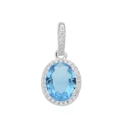 P2634 - Dije con cubics, Plata 925. - comprar online