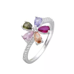 P2598 - Anillo con Cubics Plata 925. - comprar online