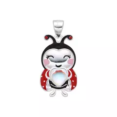 P2633 - Dije Vaquita San Antonio con cubics, Plata 925. - comprar online