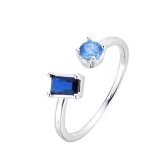 P2623 - Anillo Ajustable con cubics, Plata 925. - comprar online