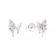 P3057 - Aros con cubics, Plata 925. - comprar online
