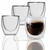 Kit 6 xicaras de 80ml vidro duplo luxuoso borossilicato STZ