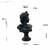 escultura busto homem preto grego antiga classica escritorio - Stooz Interiores