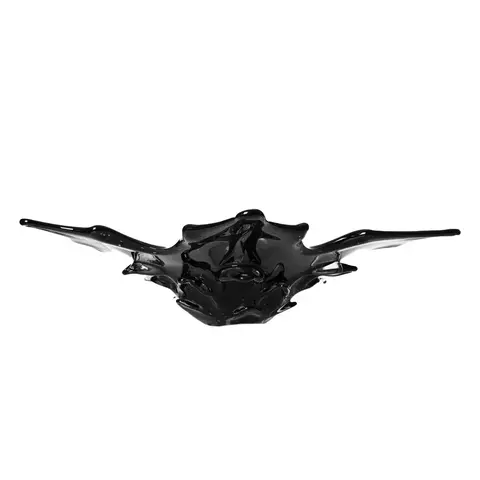 centro de mesa CRISTAL MURANO BLACK grande 40cm AURORA LUXO