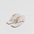 Vênus - Sandália Salto Bloco Com Bico Quadrado Off-White - comprar online