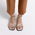 Ísis - Sandália com Tiras Finas e Fivela no Tornozelo com Detalhe em Dourado Off-White - Hera Calçados | Loja Online de Calçados Femininos