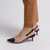 Cleo - Slingback em Vinil Transparente e Detalhe Marrom - comprar online